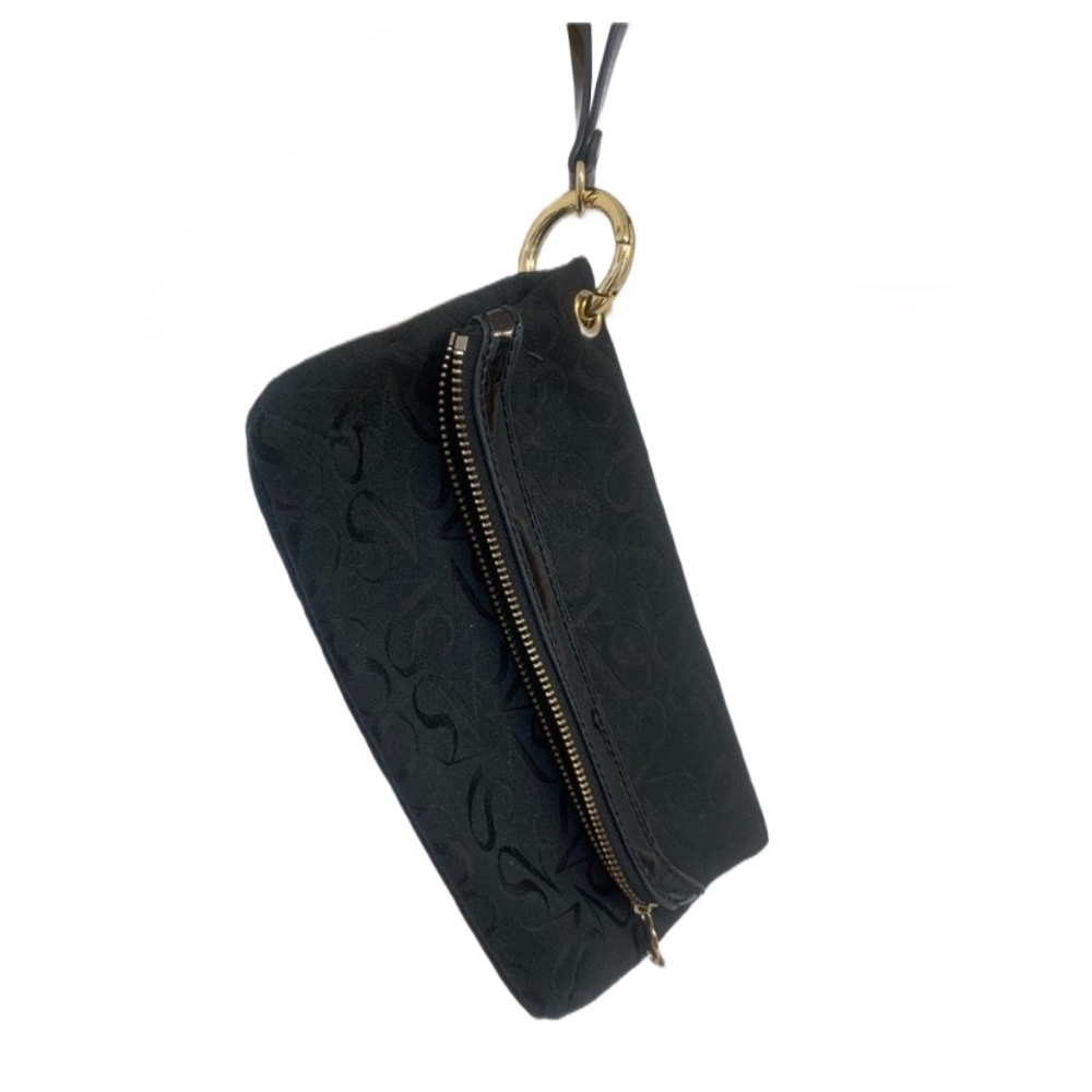 Simply Vera By Vera Wang Small Black Clutch Purse With Gold Hardware